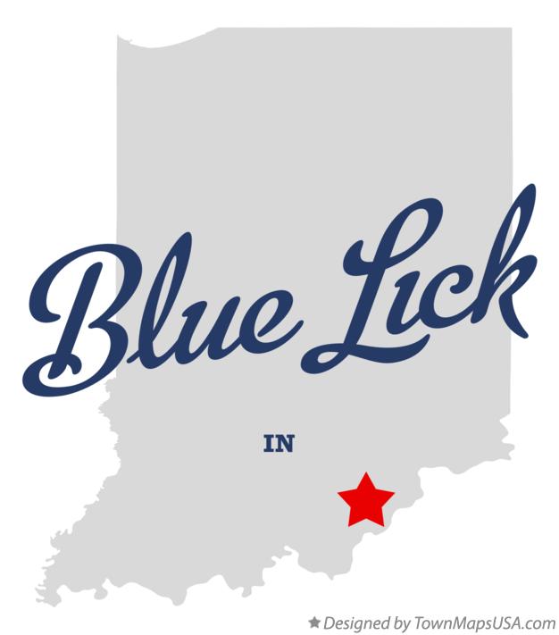 Map of Blue Lick Indiana IN