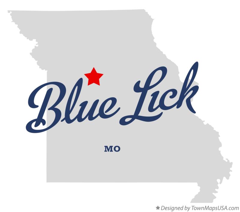 Map of Blue Lick Missouri MO