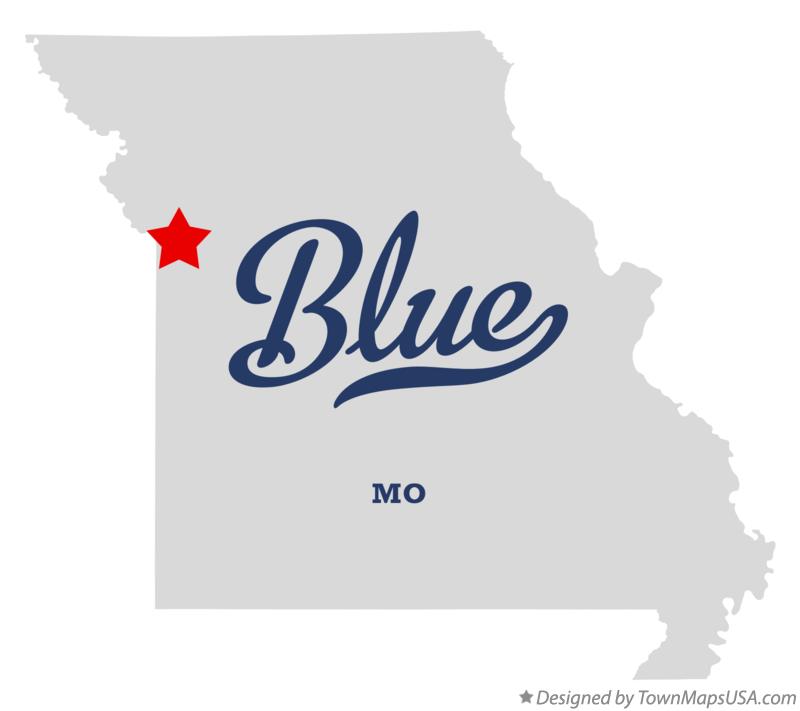 Map of Blue Missouri MO