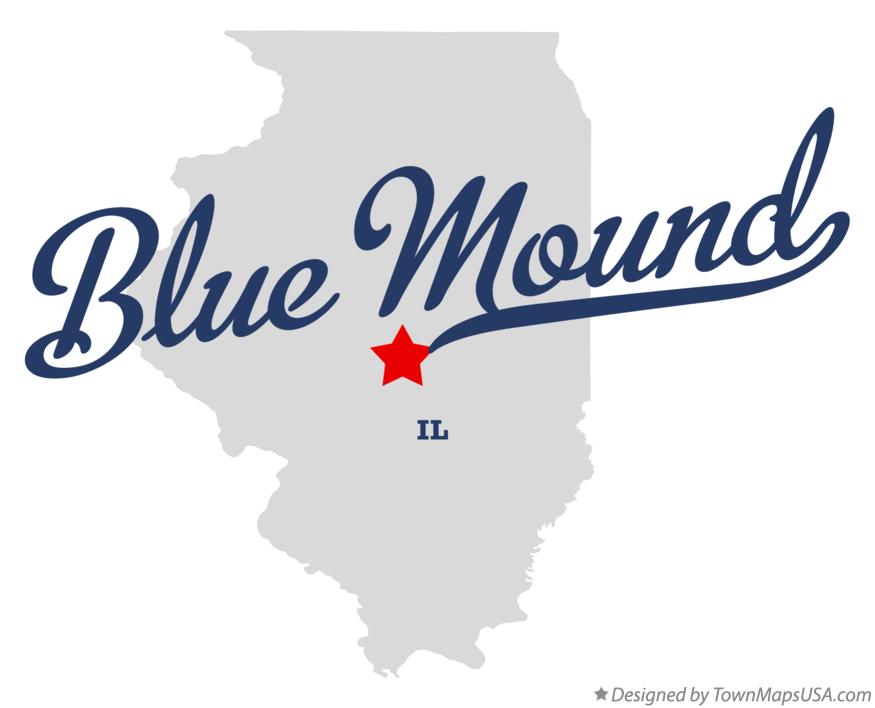 Map of Blue Mound Illinois IL