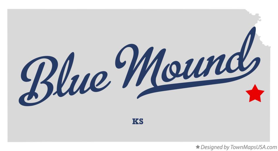 Map of Blue Mound Kansas KS