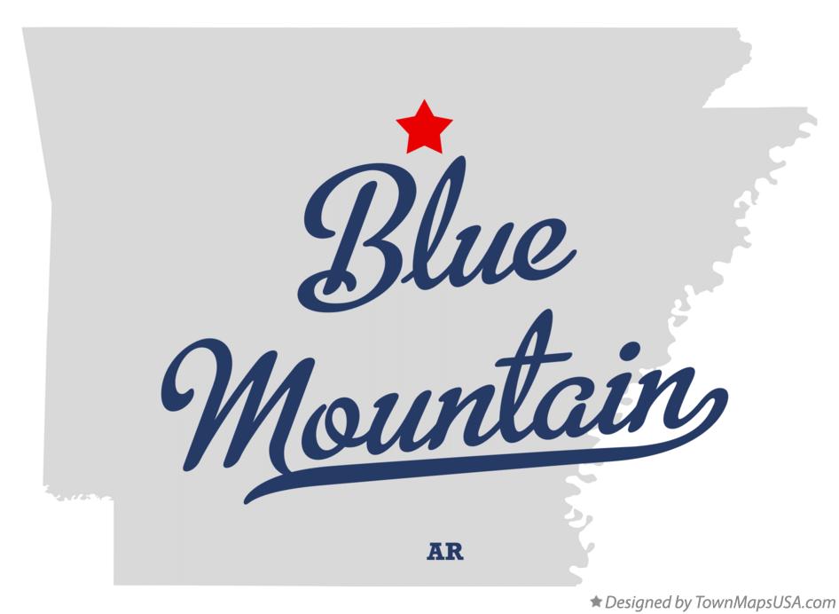 Map of Blue Mountain Arkansas AR