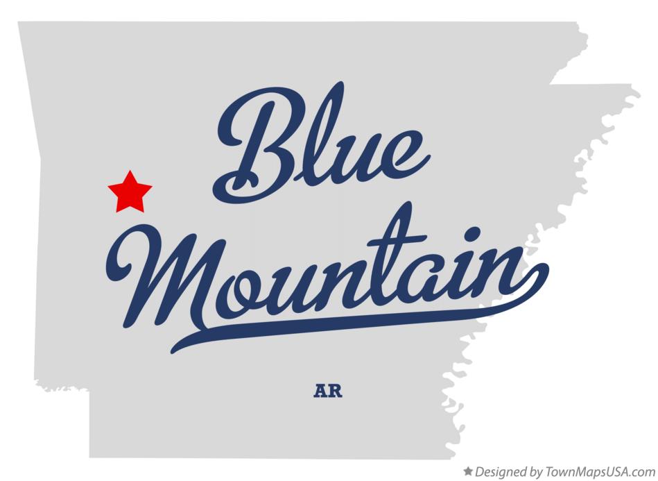 Map of Blue Mountain Arkansas AR