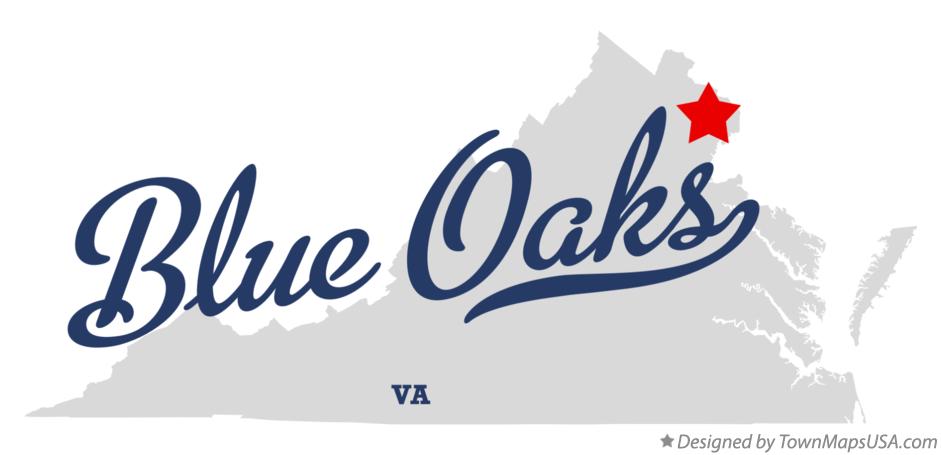 Map of Blue Oaks Virginia VA