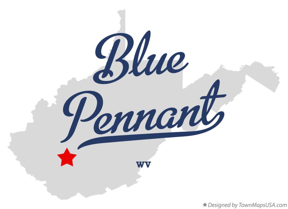 Map of Blue Pennant West Virginia WV
