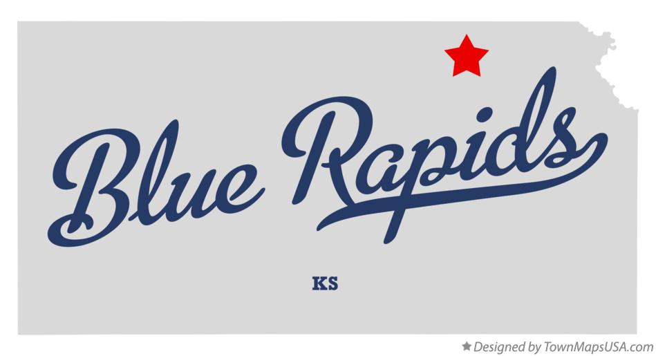 Map of Blue Rapids Kansas KS