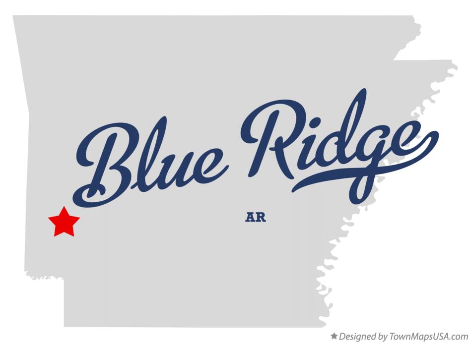 Map of Blue Ridge Arkansas AR