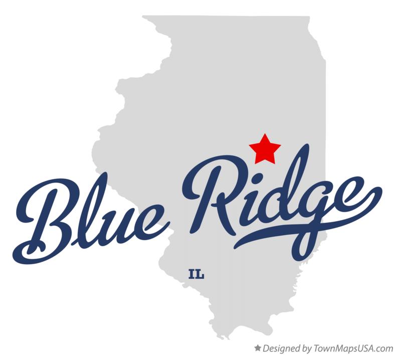 Map of Blue Ridge Illinois IL
