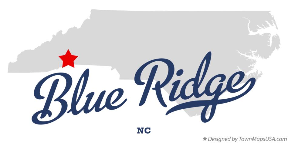 Map of Blue Ridge North Carolina NC