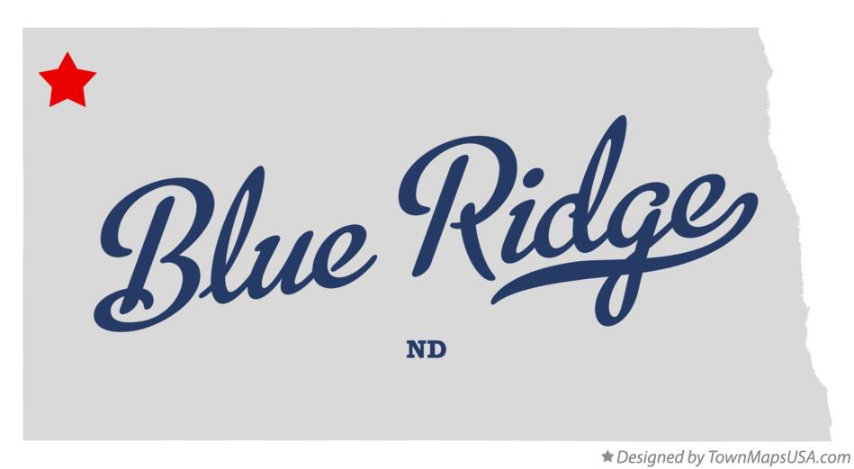 Map of Blue Ridge North Dakota ND
