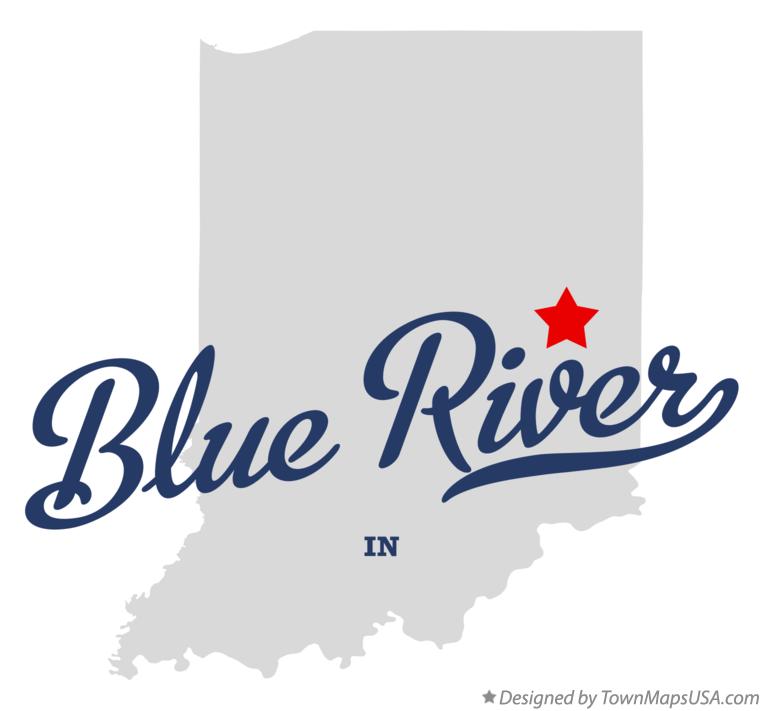 Map of Blue River Indiana IN