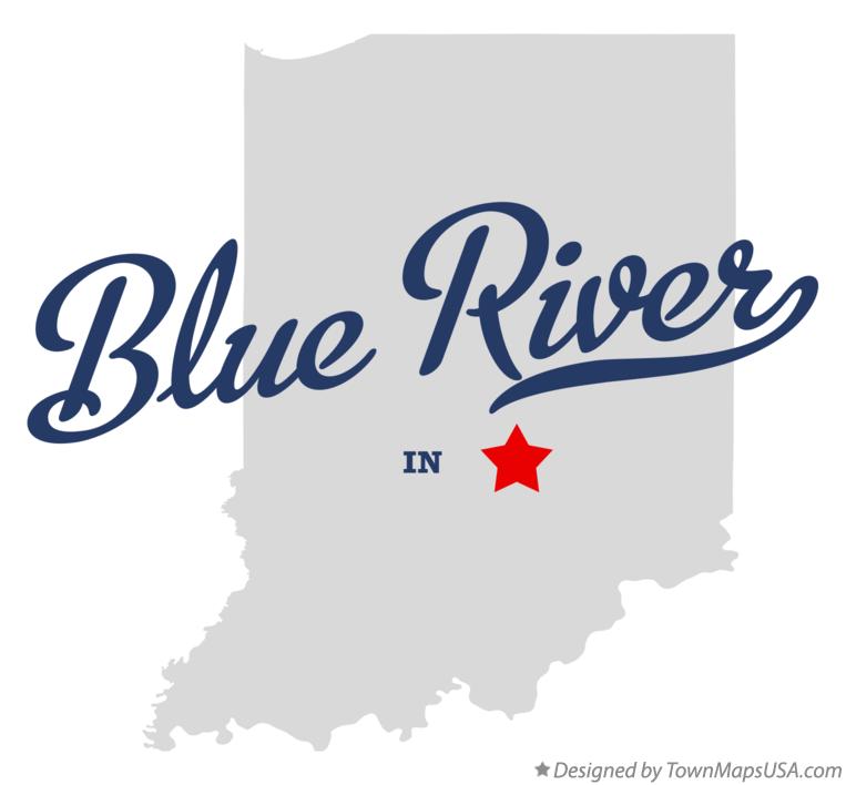 Map of Blue River Indiana IN