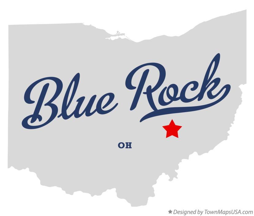 Map of Blue Rock Ohio OH