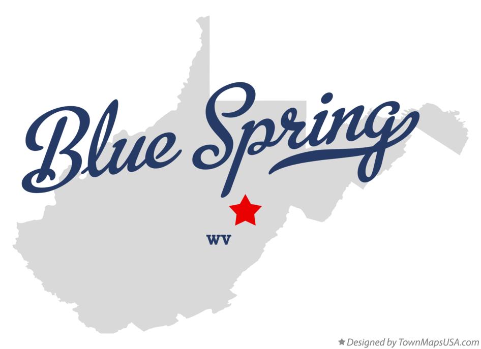 Map of Blue Spring West Virginia WV