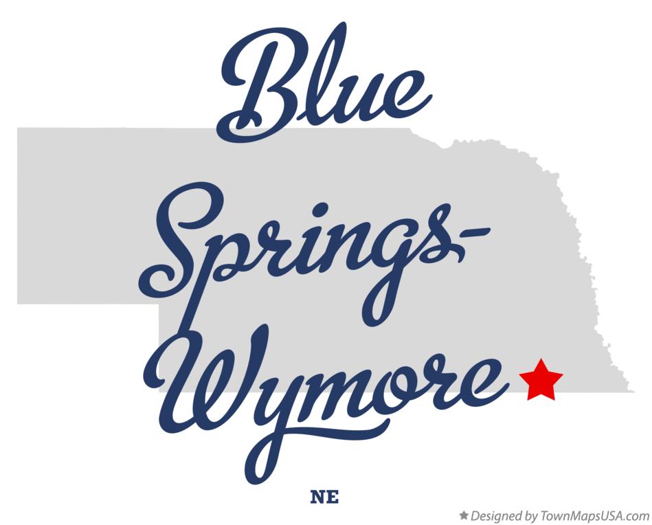 Map of Blue Springs-Wymore Nebraska NE