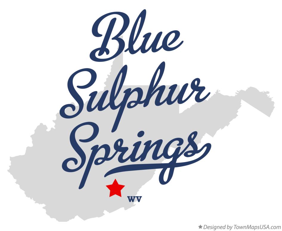Map of Blue Sulphur Springs West Virginia WV
