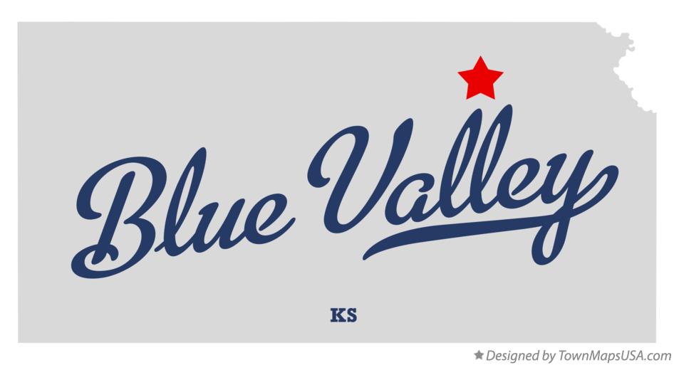 Map of Blue Valley Kansas KS
