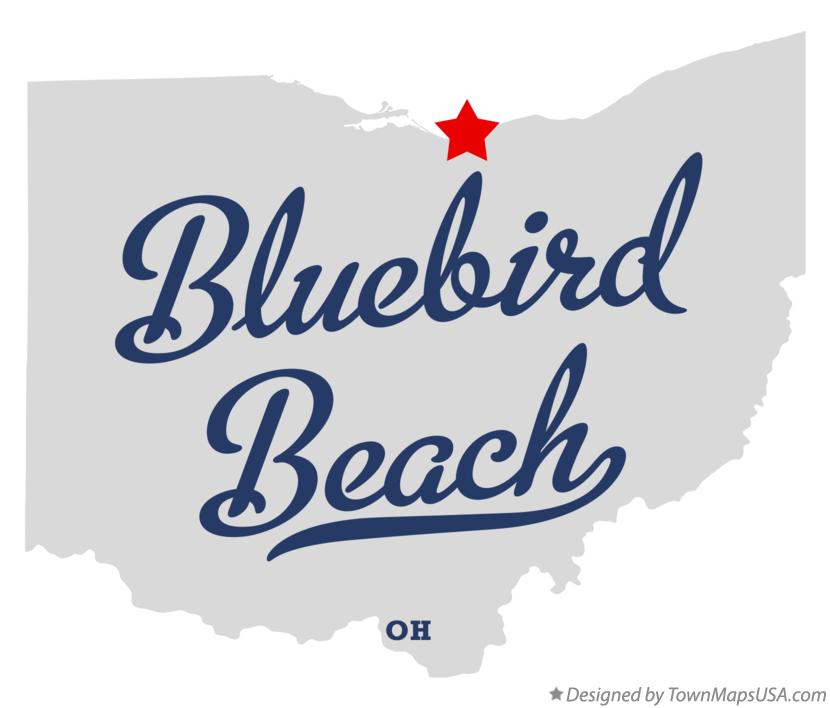 Map of Bluebird Beach Ohio OH