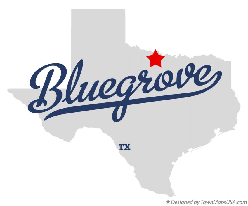 Map of Bluegrove Texas TX
