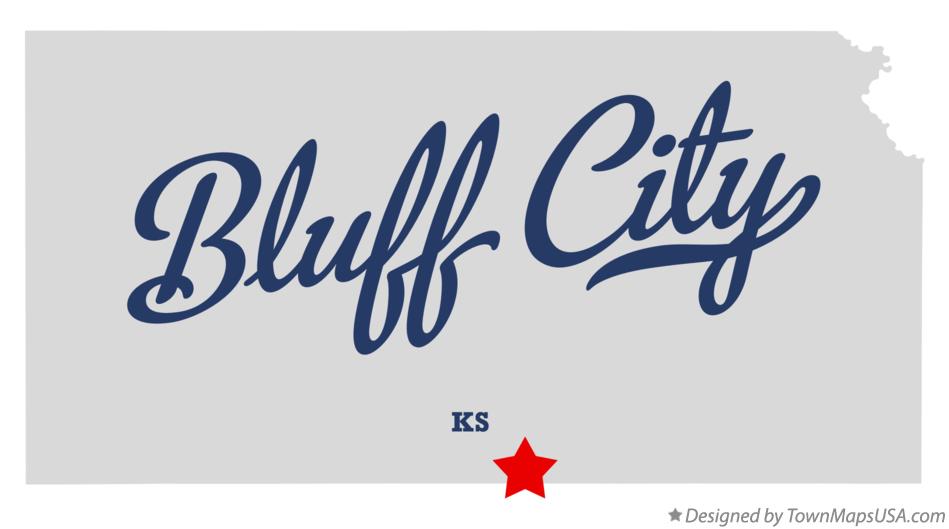 Map of Bluff City Kansas KS