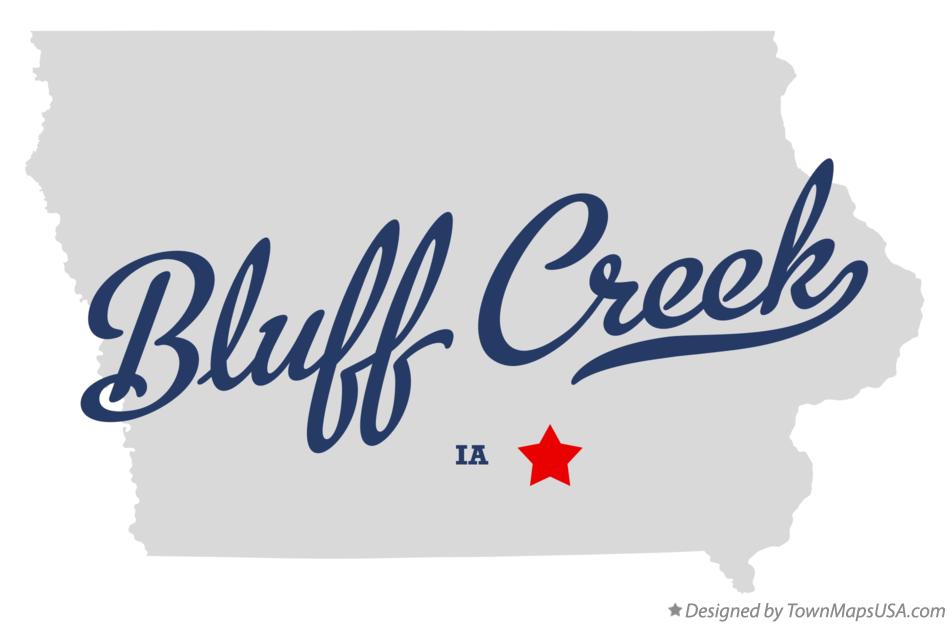 Map of Bluff Creek Iowa IA