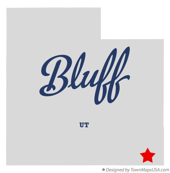 Map of Bluff Utah UT