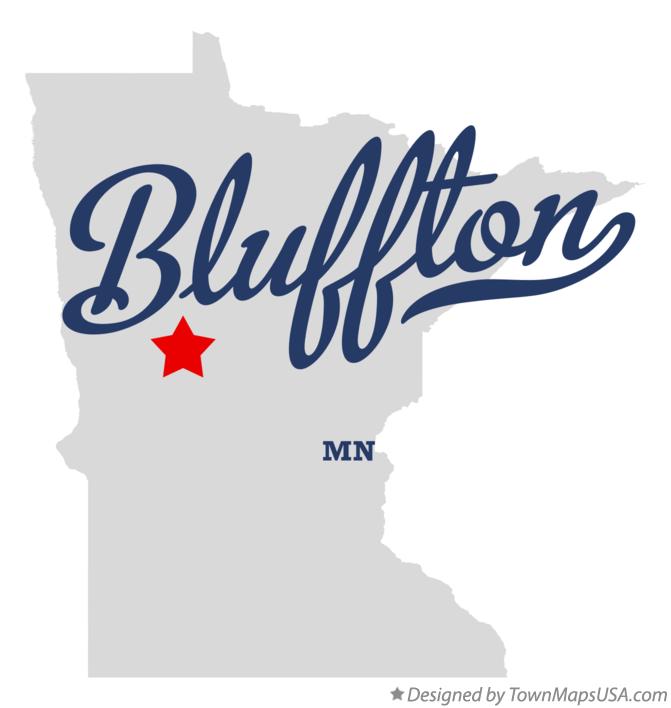 Map of Bluffton Minnesota MN