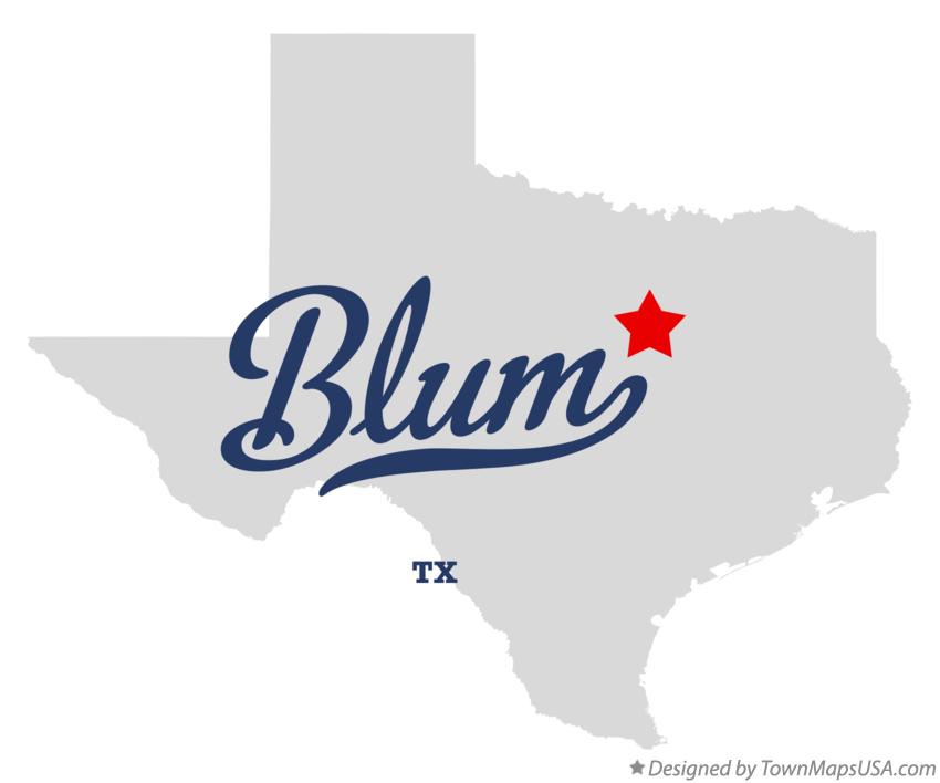 Map of Blum Texas TX
