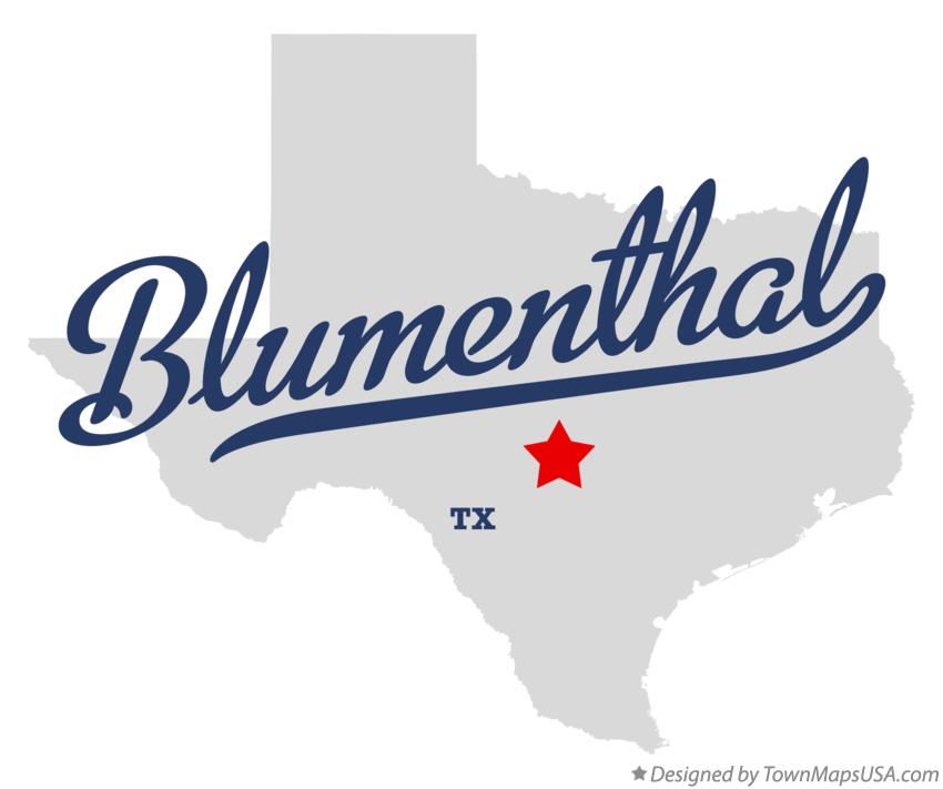 Map of Blumenthal Texas TX