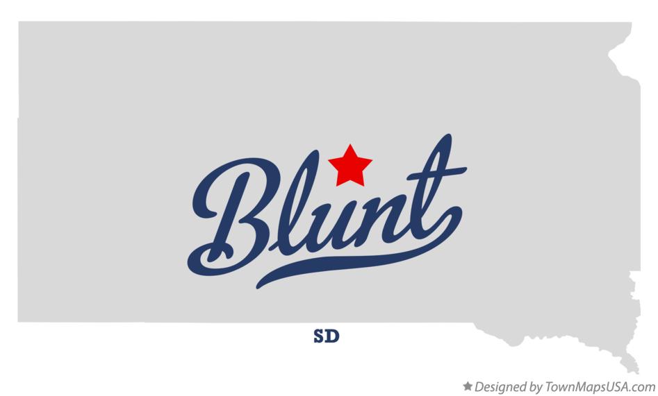Map of Blunt South Dakota SD