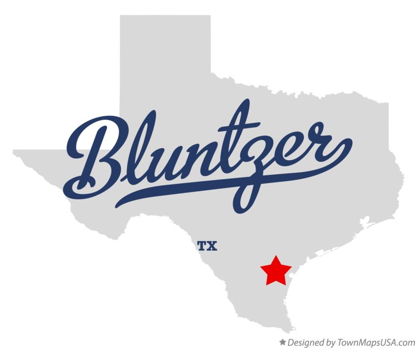 Map of Bluntzer Texas TX