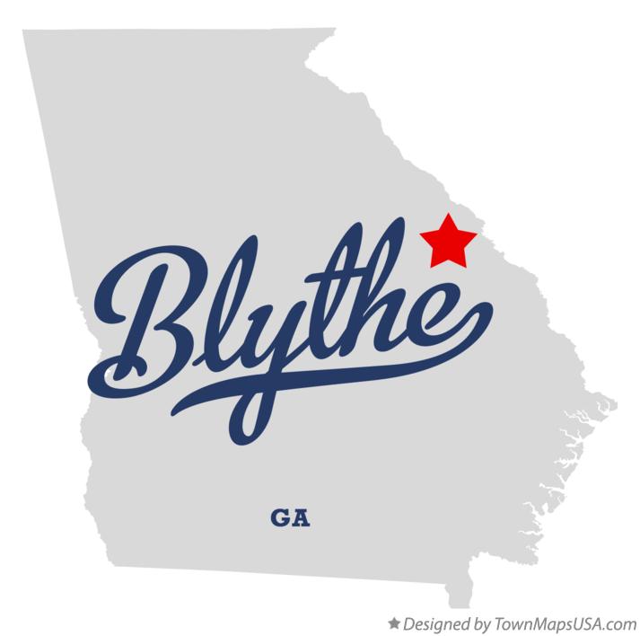 Map of Blythe Georgia GA
