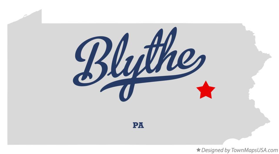 Map of Blythe Pennsylvania PA