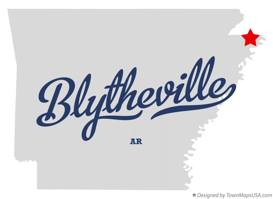 Map of Blytheville Arkansas AR