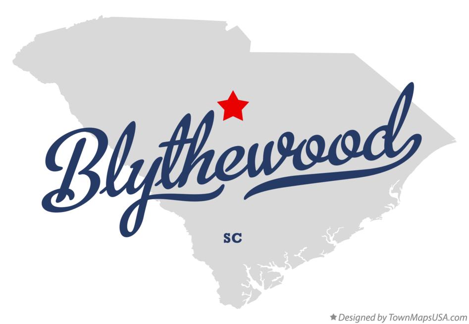 Map of Blythewood South Carolina SC