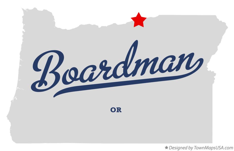 Map of Boardman Oregon OR