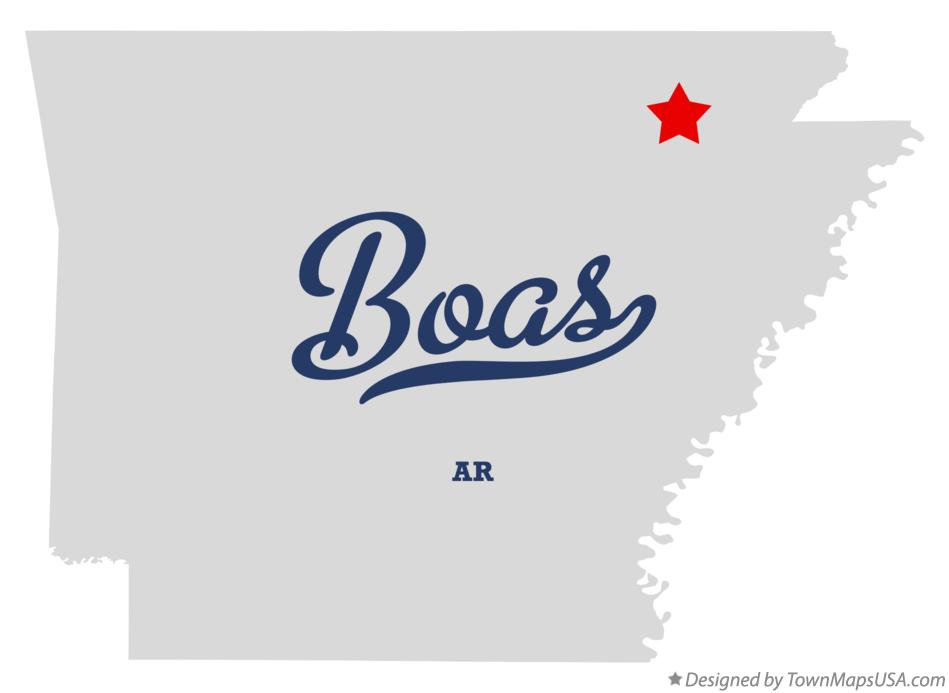 Map of Boas Arkansas AR