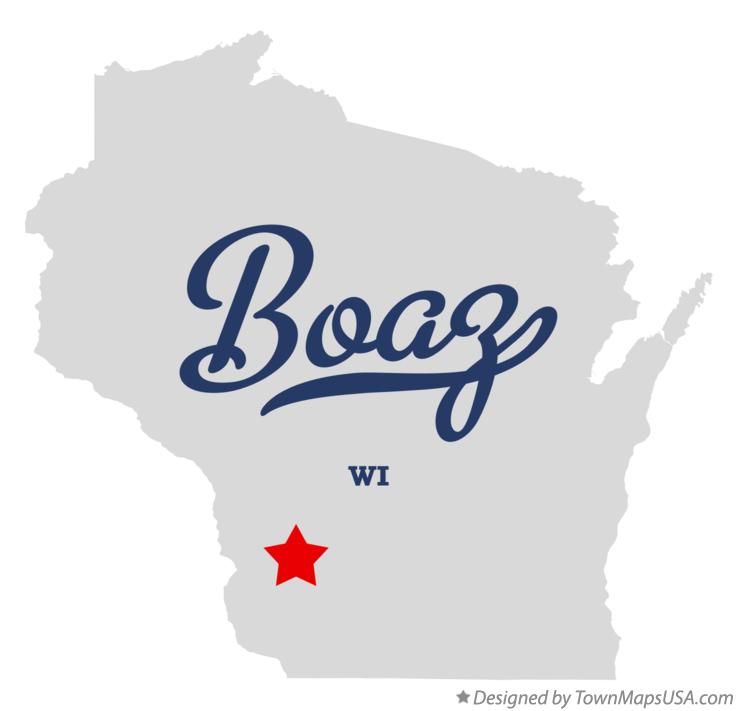 Map of Boaz Wisconsin WI