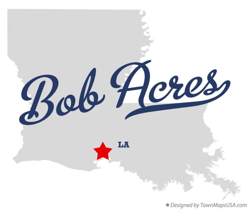 Map of Bob Acres Louisiana LA