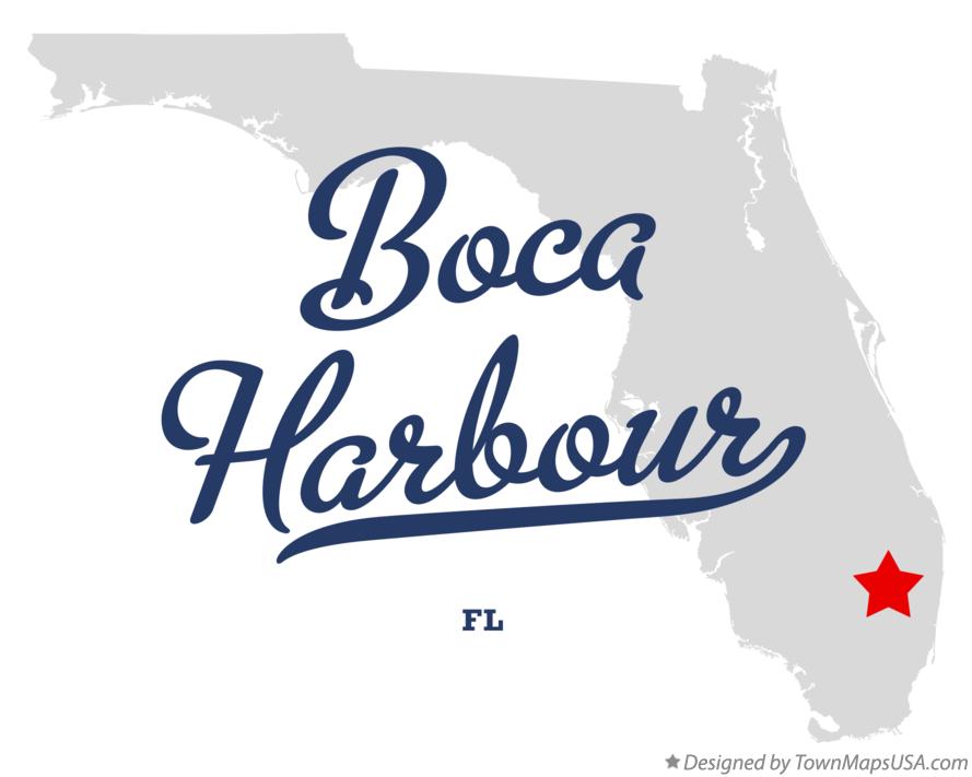 Map of Boca Harbour Florida FL