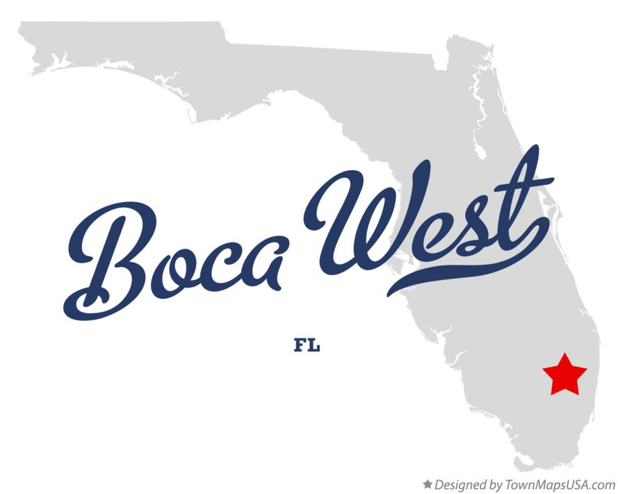 Map of Boca West Florida FL