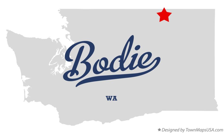 Map of Bodie Washington WA