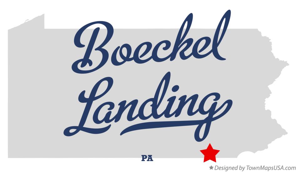 Map of Boeckel Landing Pennsylvania PA