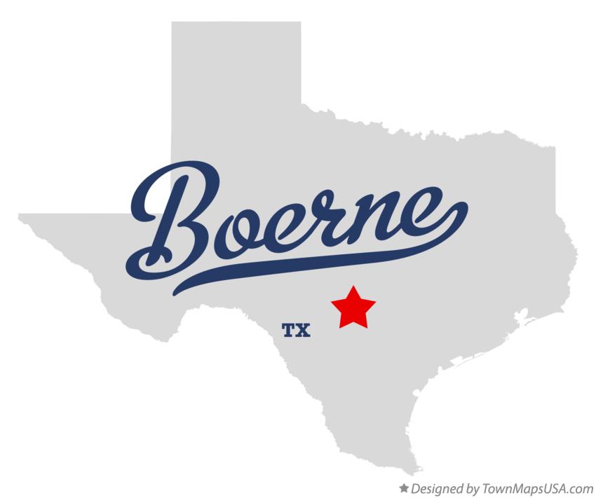 Map of Boerne Texas TX