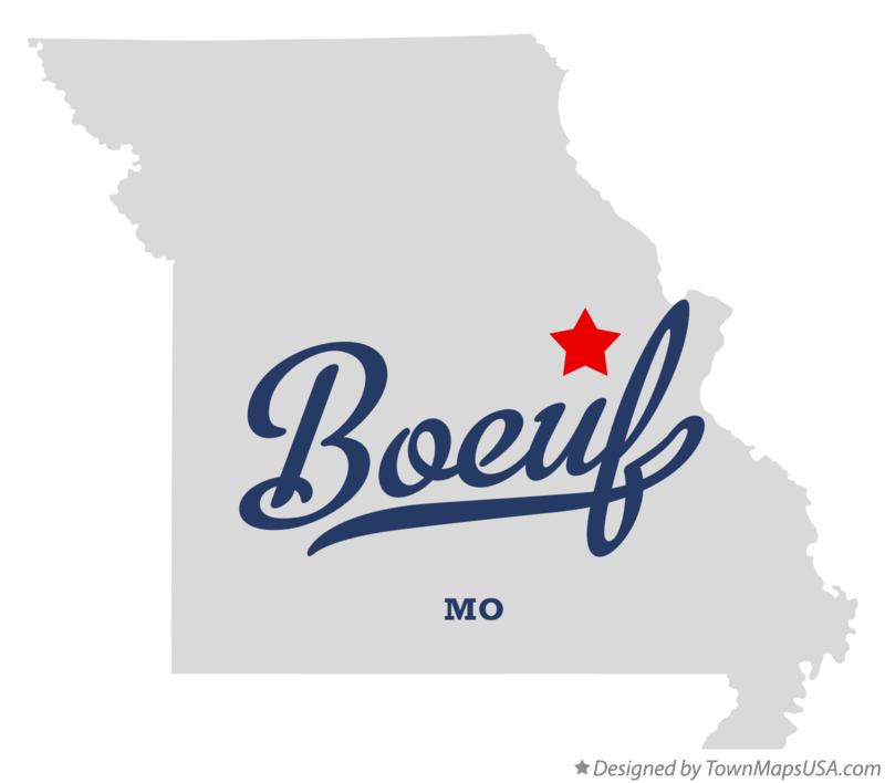 Map of Boeuf Missouri MO