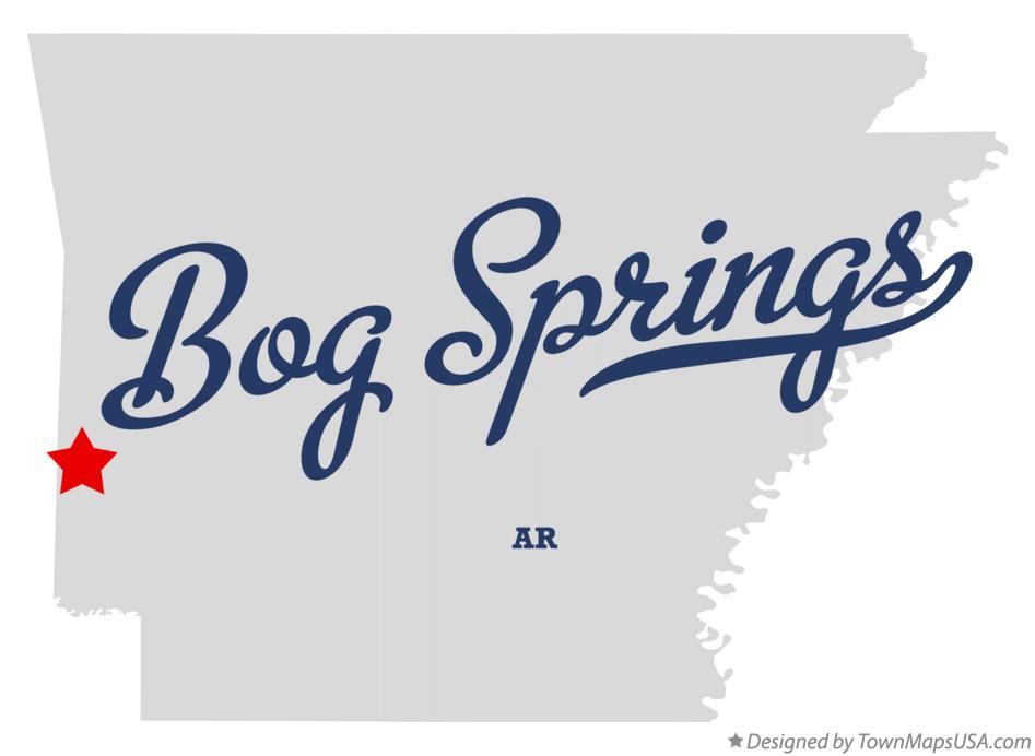 Map of Bog Springs Arkansas AR