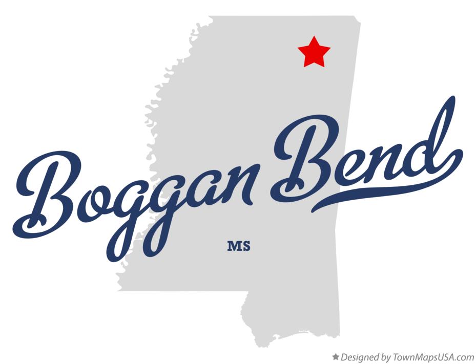 Map of Boggan Bend Mississippi MS