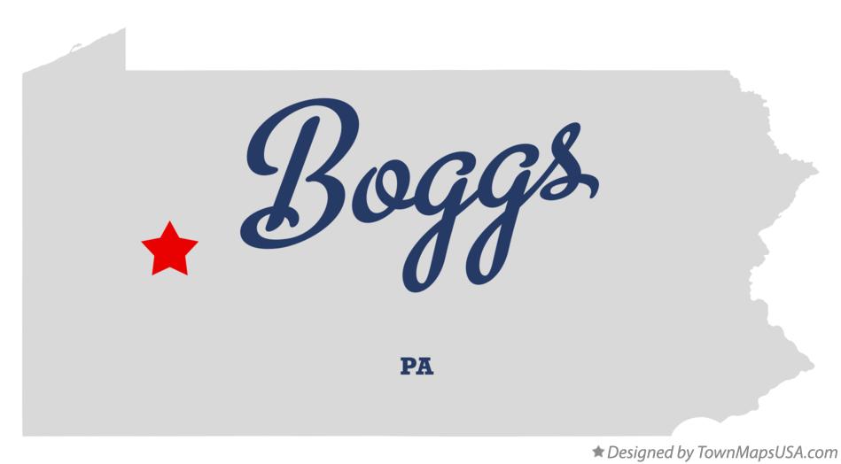 Map of Boggs Pennsylvania PA