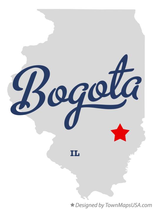 Map of Bogota Illinois IL