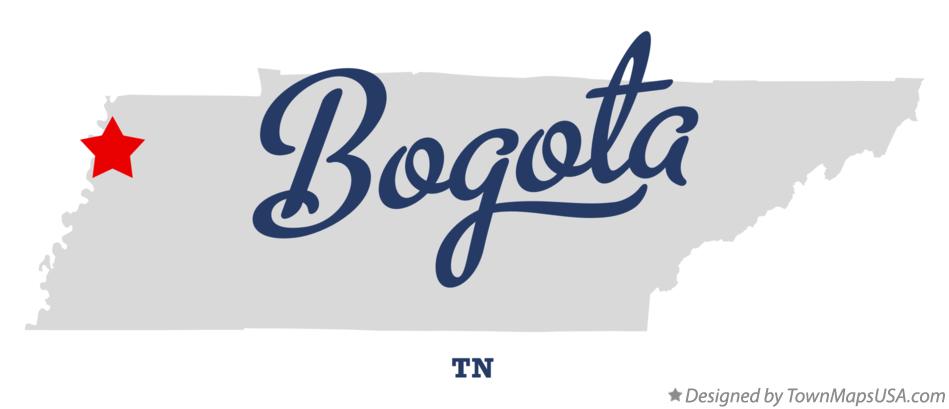 Map of Bogota Tennessee TN